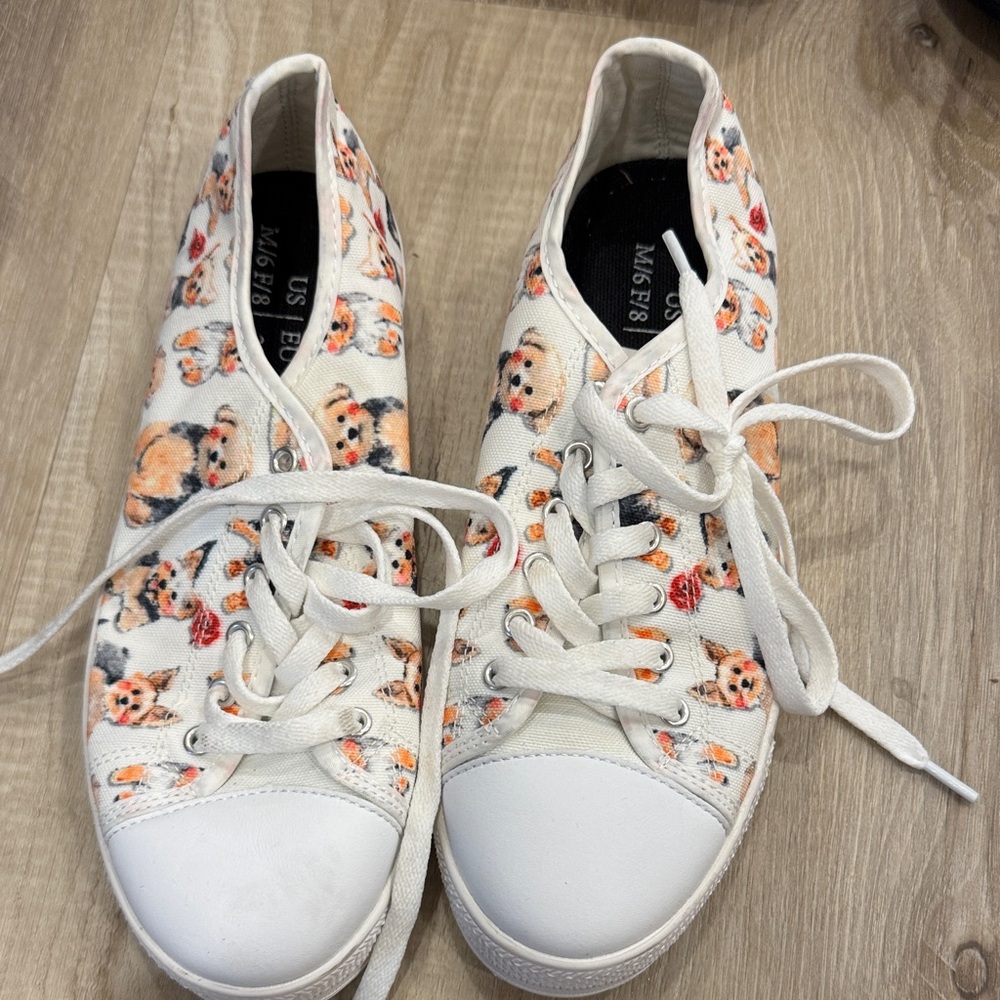 Cute Dog Print Sneakers